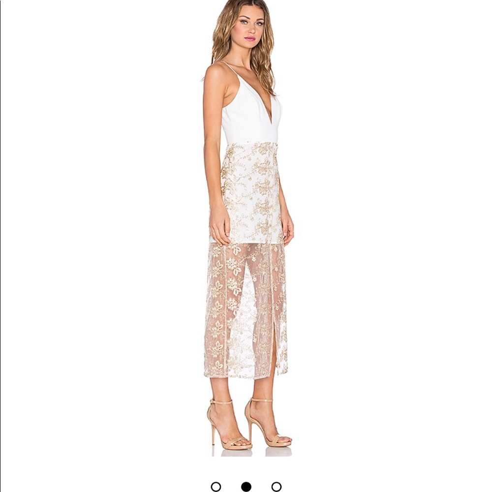 NBD revolve white lace dress - soft haze